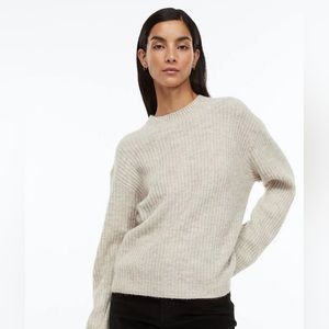 H&M Basic Rib Knit Pullover Crew Neck Sweater